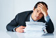 Overwhelmed office worker