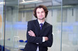 Confident happy businessman