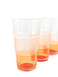 Photo: Three colored glasses in a row Three colored glasses in a row