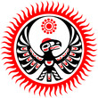 Mythological image eagle and sun Mythological image eagle and sun