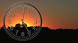 Clock With Sunset Time Lapse 02