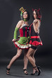 Two sexy ladies in costumes
