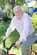 Grandfather riding a bike
