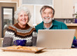 Senior couple using computer
