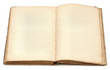 an old book with blank yellow stained pages an old book with blank yellow stained pages