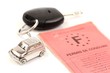 Photo en ligne au meilleur prix Porte cl� en forme de voiture accroch� � des cl�s de voiture