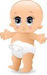 Neonato Primi Passi Cartoon-Baby Walking-Vector