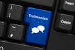 TESTIMONIALS Key on Keyboard (customer experience satisfaction)