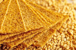 Rye crispbread with grains of wheat, healthy food