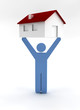Man with a house