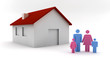 Family with a house
