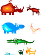Animaux colorés