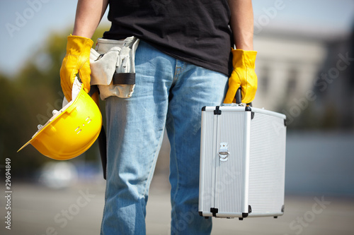 Foto: builder with tool case builder with tool case