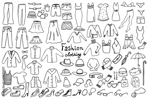 Fashion Icons on Fashion And Clothing Icons Vector Collection Shooarts 29695057