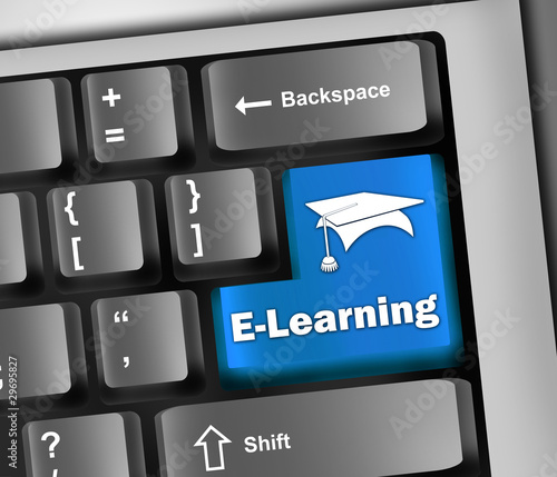 Illustration: Keyboard Illustration "E-Learning" Keyboard Illustration "E-Learning"