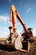 pelleteuse sur chantier dans zone industrielle