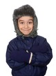 Foto: Boy dressed for winter, arms crossed Boy dressed for winter, arms crossed