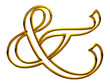 dekoratives "Und-Zeichen" in Gold