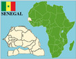 Senegal emblem map africa world business success background