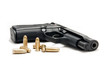 firearm with ammunition in white background