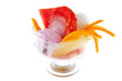 transparent cup with ice cream