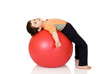 child on gymnastic ball