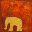 Malerei mit elefant
