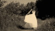 Woman in wedding dress