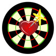 Target an arrow heart