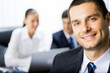 Image : Portrait of happy smiling businessman and colleagues