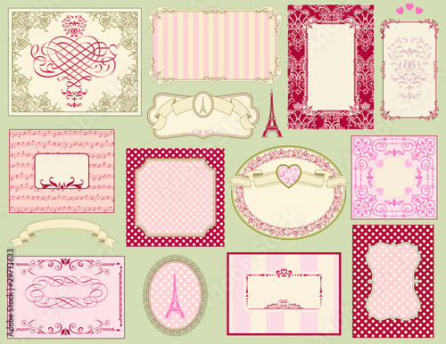 Vector: Vintage ornate frames and labels Vintage ornate frames and labels