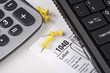 Laptop with a form 1040 Laptop with a form 1040