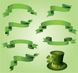Vector green ribbon for St. Patrick's day
