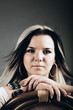 portrait of attractive girl. Studio shot