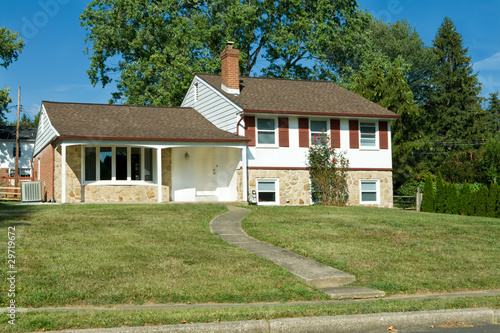 Photo: 1960s Split Level Home Suburban Philadelphia 1960s Split Level Home Suburban Philadelphia