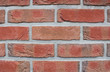 Backsteinmauer, rot
