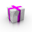 Purple and white gift box