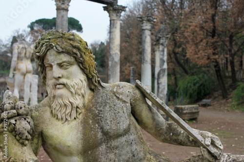 Photo: detail of greek statue at Hadrian's Villa near Tivoli detail of greek statue at Hadrian's Villa near Tivoli