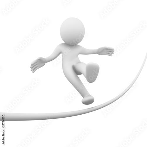 Illustration: Tightrope walker fail Tightrope walker fail