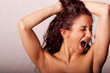 Beautiful ethnic woman with facial expression