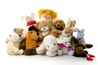 Foto: Gruppe von Stofftieren Gruppe von Stofftieren