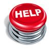 Help Button isolated on white background