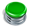 green Button blank isolated on white background