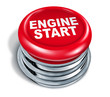 engine start Button isolated on white background