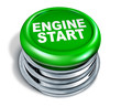 engine start Button isolated on white background