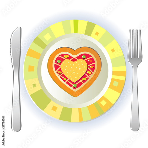 Vector: Heart-Dish Heart-Dish