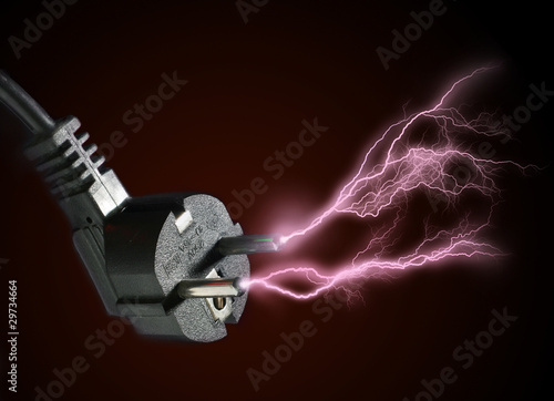 Photo: Electric discharge. Electric discharge.