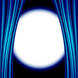 Spotlight on stage curtain