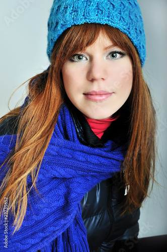 Photo: redheaded winter girl redheaded winter girl
