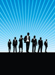 business people on a swirling line background business people on a swirling line background